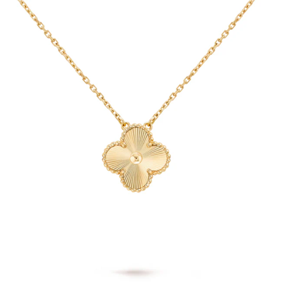 Red Gold Clover Plated Necklace